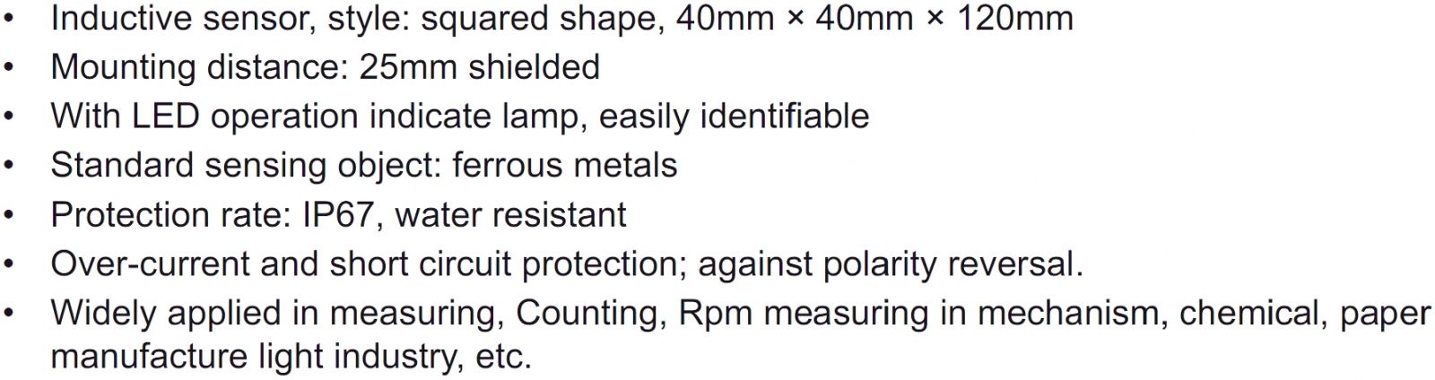 חיישני קירבה MULTICOMP SQUARE PROXIMITY SENSORS MP002259 TEXT